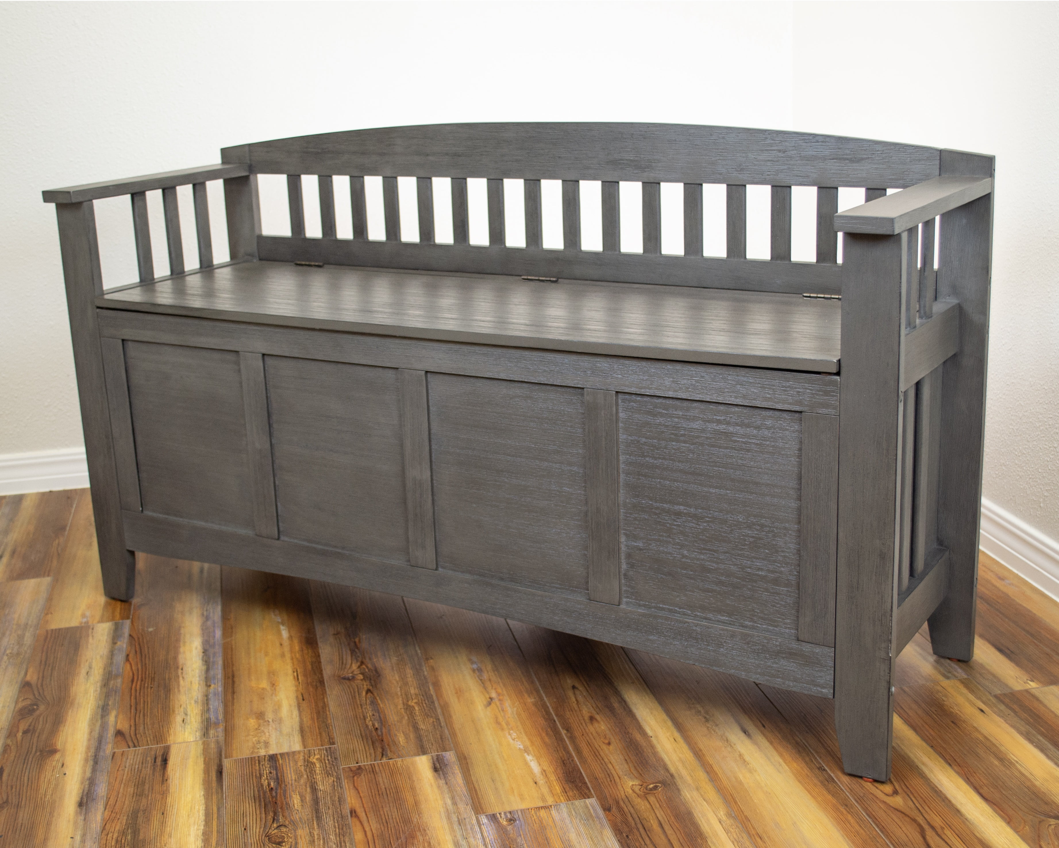 American Furniture Classics Model 508 Entryway Gun Concealment Bench Grey