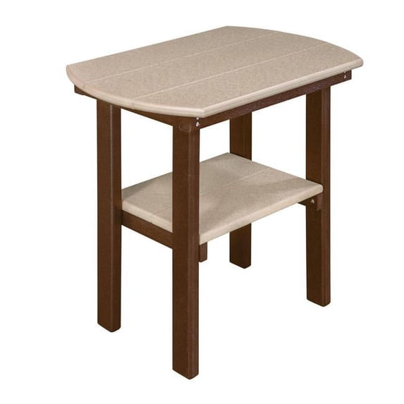 American Furniture Classics Model 525BBK Oval End Table in Blue with a Black Base