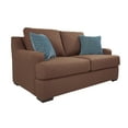 thumbnail image 1 of American Furniture Classics Model 8-020-A65V2 Earthtone Cinnamon Sloped Track Arm Loveseat, 1 of 10