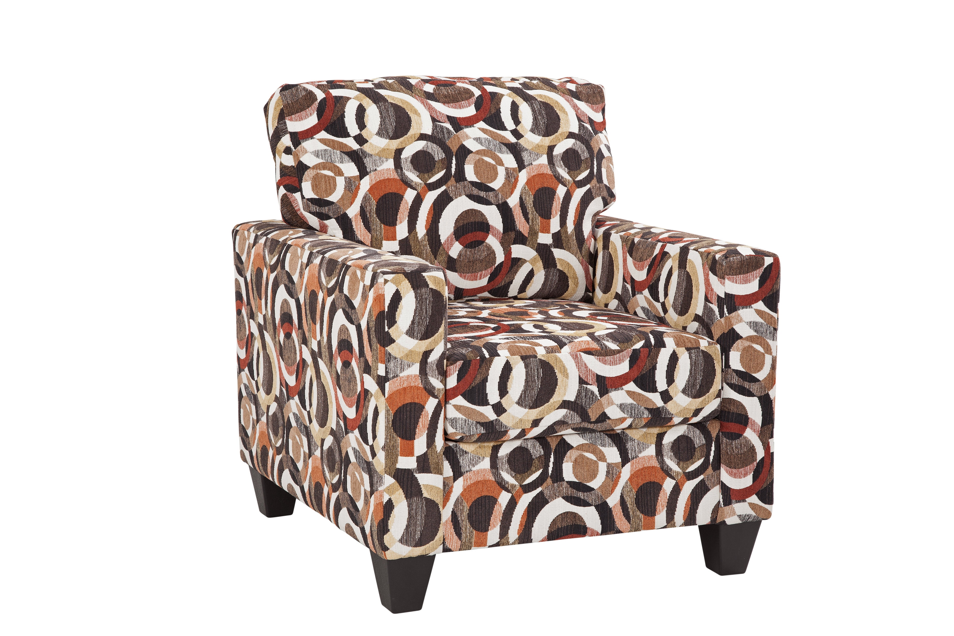 Urban Loft Multicolor Circle Pattern Upholstered Accent Chair