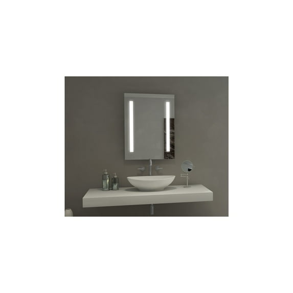 American Furniture Classics Model ML5400W2436 Backlit LED Mirror with 2 Vertical Frosted Inset Strips