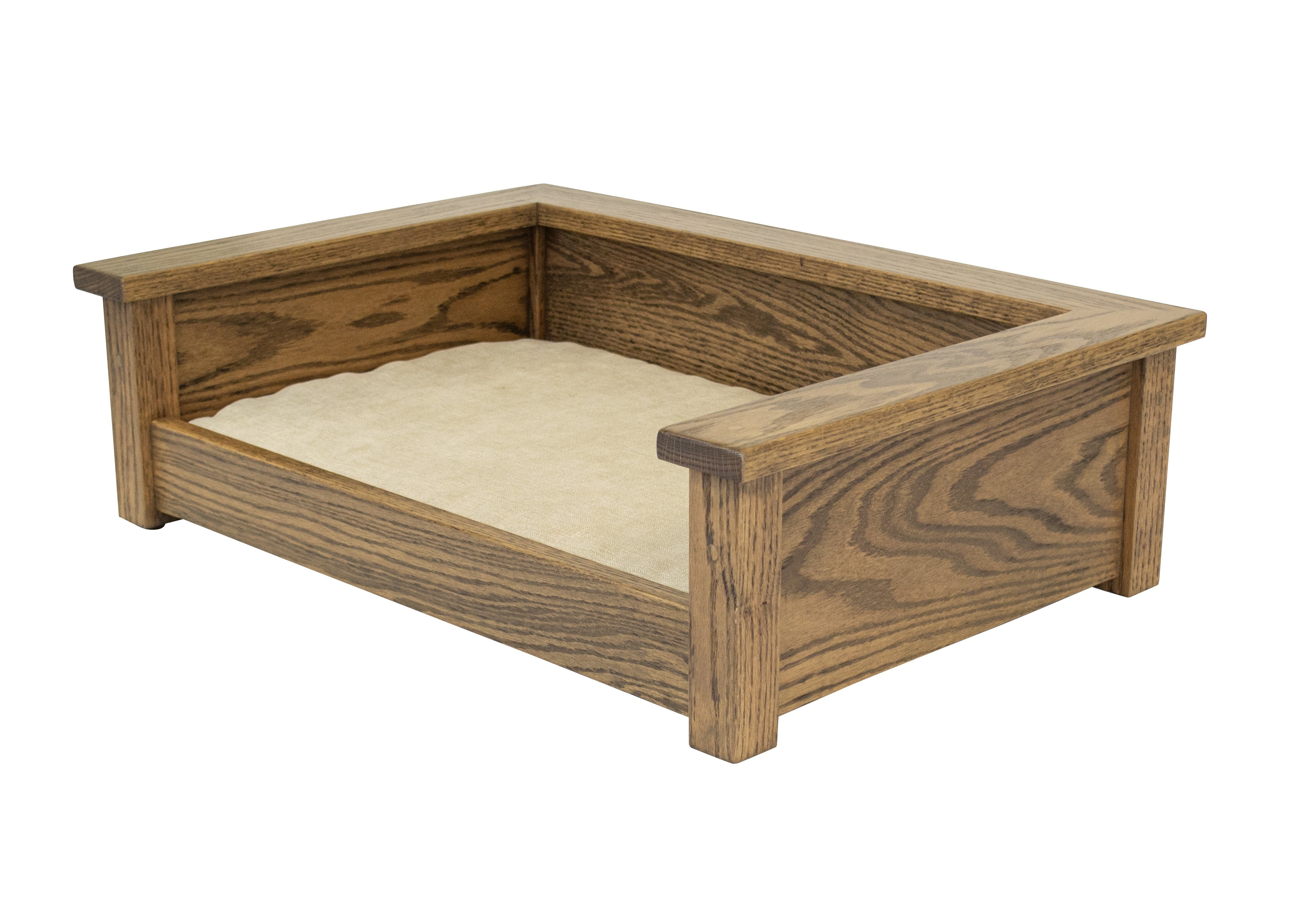 Small Elevated Orthopedic Red Oak Pet Bed
