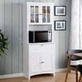 thumbnail image 1 of American Furniture Classics OS Home & Office Wooden Buffet and Hutch, White, 1 of 7