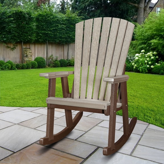 American Furniture Classics Weatherwood Tudor Brown Rocking Chair