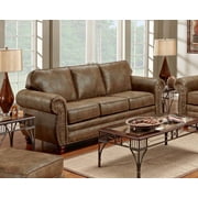 American Furniture Classics Traditional Microfiber Sedona Sofa in Brown