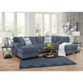 thumbnail image 1 of American Furniture Classics Transitional Blue Two Piece U-Shaped Sectional Sofa, 1 of 10