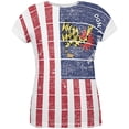 thumbnail image 1 of American Gadsden Flag Distressed All Over Womens T-Shirt - Small, 1 of 2