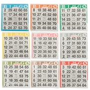 American Games Bingo Paper Game Cards, 1 Card, 9 Sheets, 100 Books per Pack
