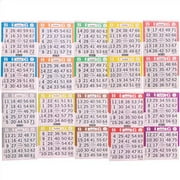 American Games Bingo Paper Game Cards - 2 cards - 10 sheets - 50 books per pack - 10 Colors, Made in USA