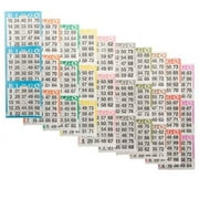 American Games Bingo Paper Game Cards, 3 Cards, 10 Sheets, 100 Books per Pack, 10 Colors