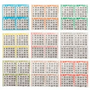 American Games Bingo Paper Game Cards - 4 cards - 9 sheets - 50 books per pack - 9 Colors, Made in USA