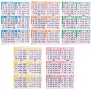 American Games Bingo Paper Game Cards - 6 cards - 5 sheets -100 books per pack - 5 Colors, Made in USA