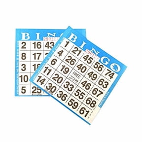 American Games Blue Bingo Paper Disposable Cards, 4" x 4", 500 Sheets