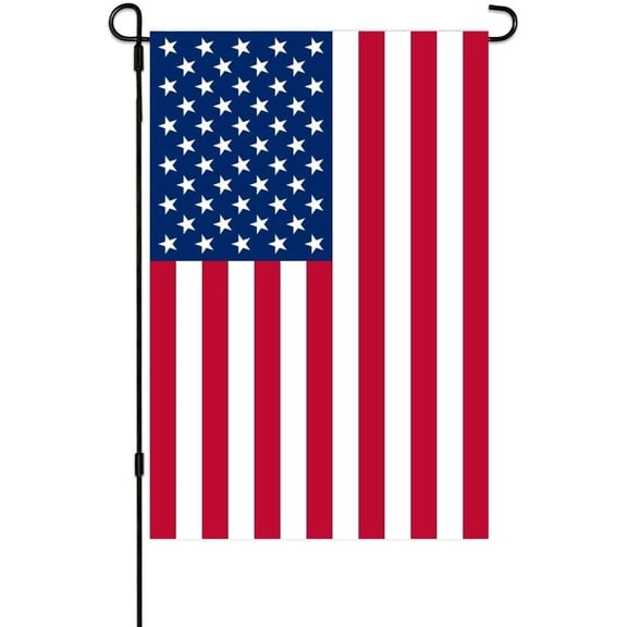 American Garden Flag, 12 x 18 Inch Small Mini US USA Flag, Patriotic Double Sided Flags for Yard, Patio, Porch Outdoor Decorations