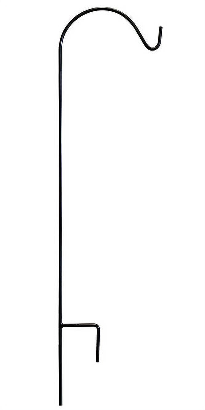 Black Powder Coated Steel Floral Basket Hanger, 45" Height