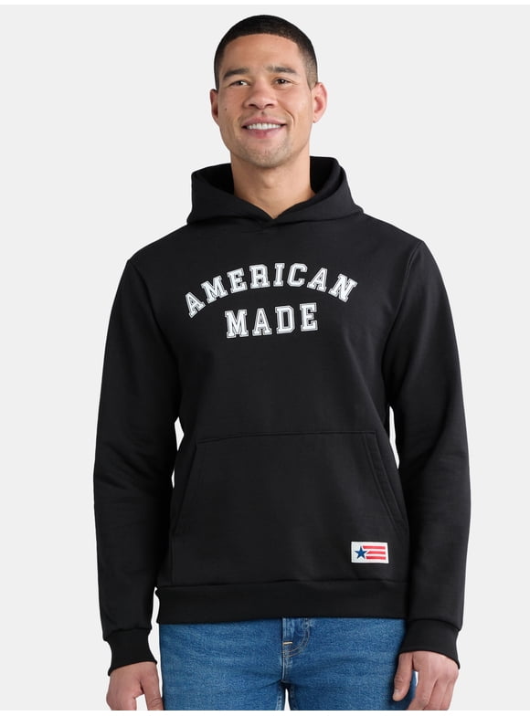 All Gender Pullover Hooded Sweatshirt, Made in USA, Men’s Sizes XS-3XL