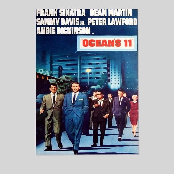 American Gift Services - Vintage Rat Pack Dean Martin Frank Sinatra Movie Poster Oceans Retro Style - Size 24''x36'' - Postora