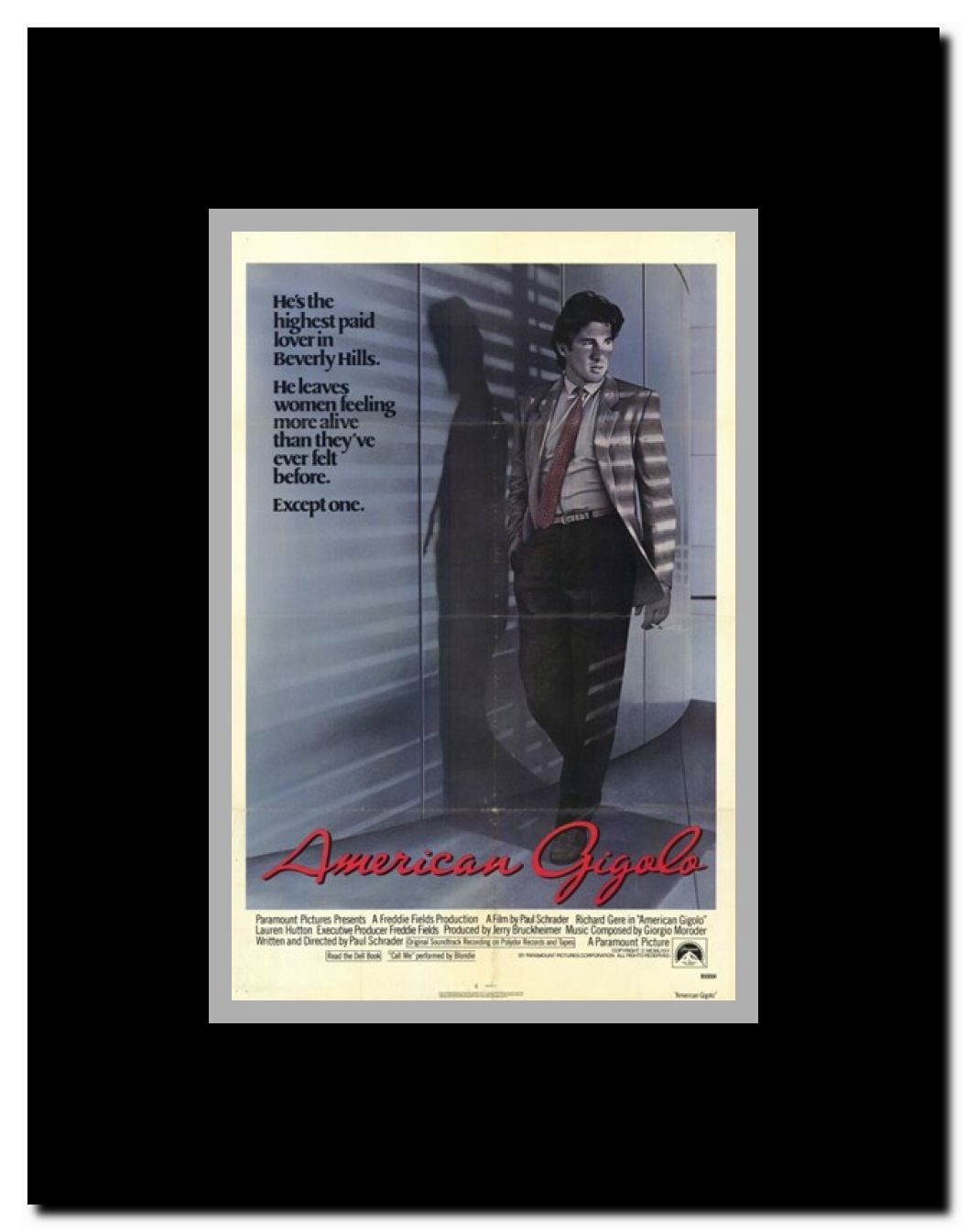 American Gigolo Framed Movie Poster