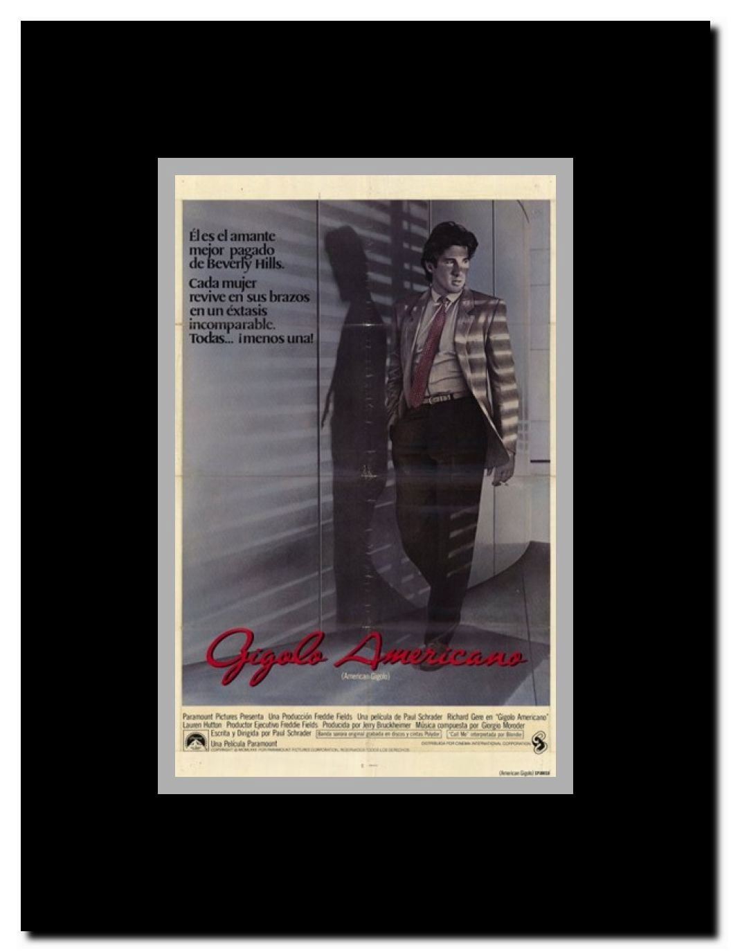 American Gigolo Framed Movie Poster