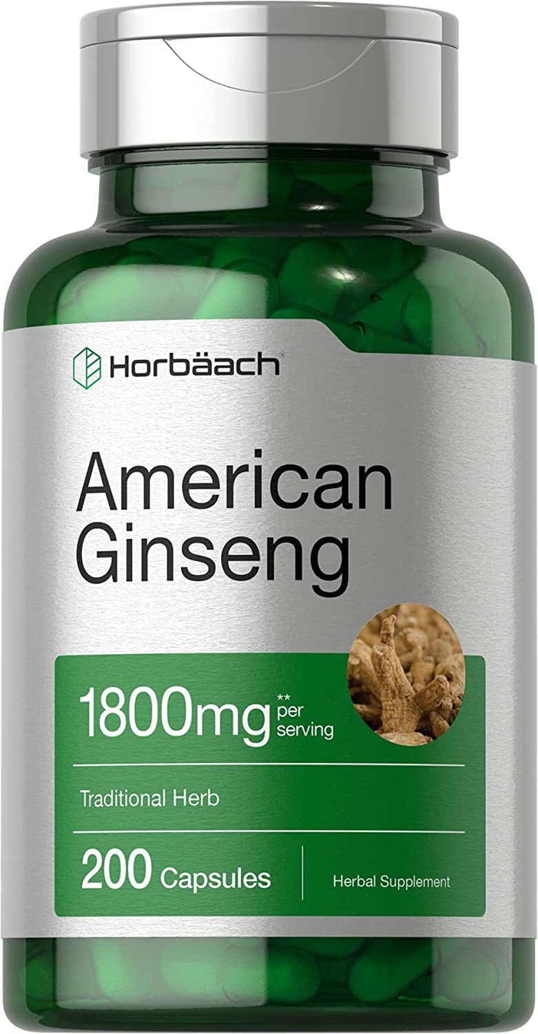 American Ginseng 1800 mg 200 Capsules by Horbaach