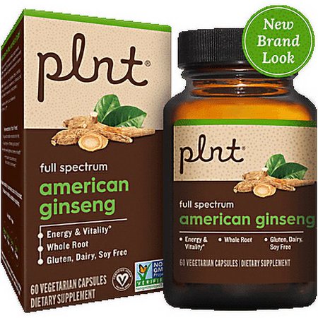 American Ginseng, Full Spectrum Whole Root, Supports Energy & Vitality (60 Vegetarian Capsules)