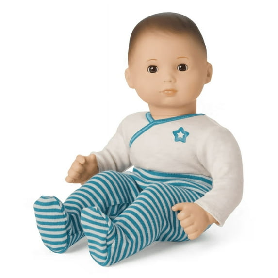 American Girl Bitty Baby #2 in Soft Blue Brown Eyes Brown Hair Light Skin