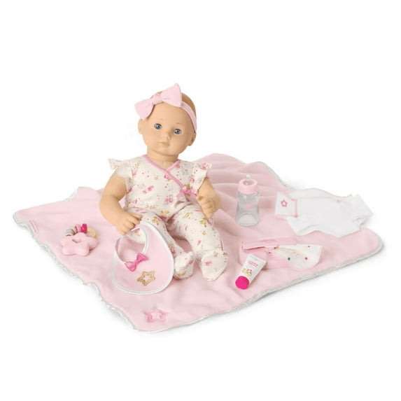 American Girl Bitty Baby Care and Play Set, Blue Eyes, Blond Hair, Light Skin, Doll Playset