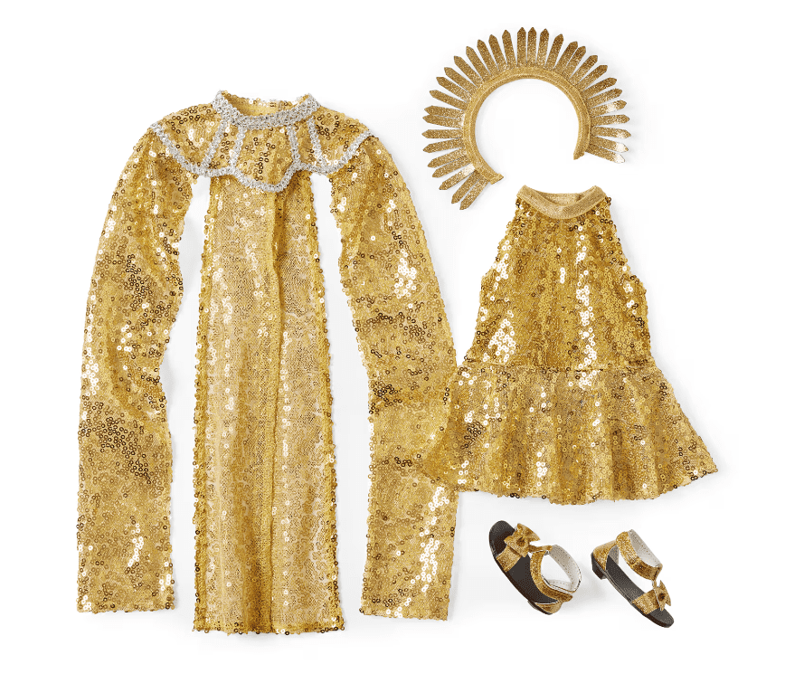 American Girl Claudie Glitzy Sequin Gown & Capelet Outfit for 18 inch Dolls
