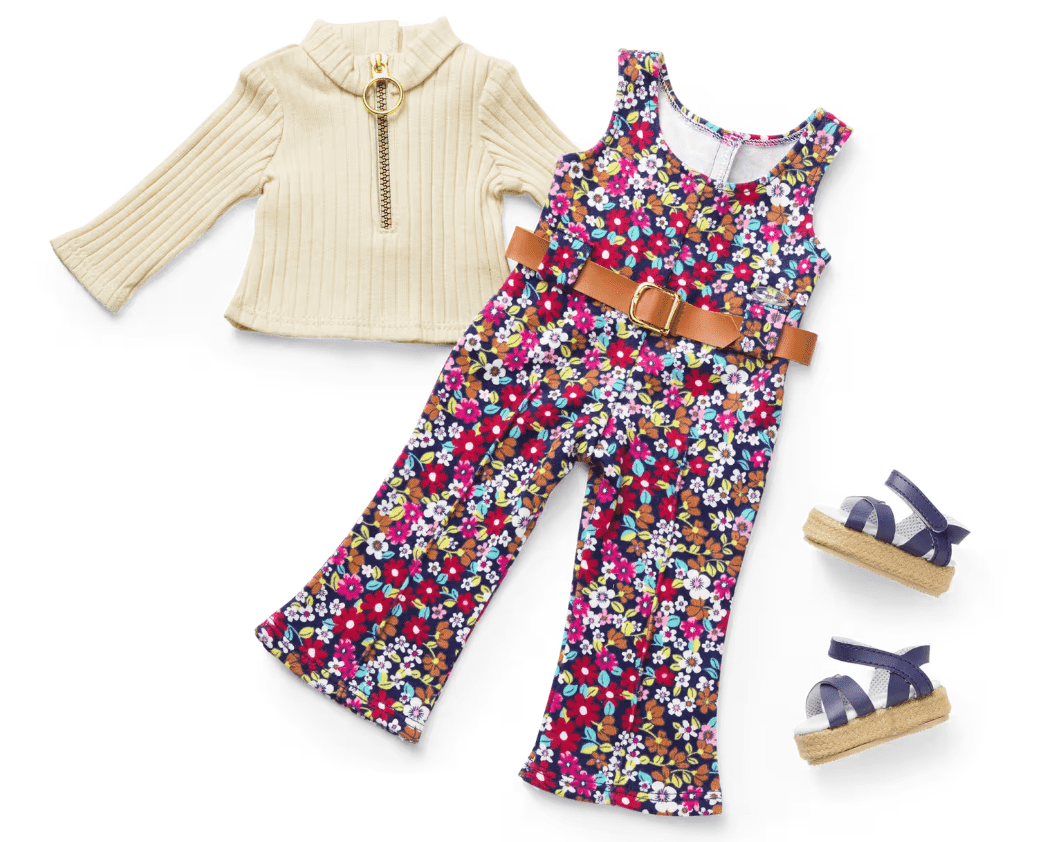 American Girl Julie's Floral Jumpsuit for 18 inch Dolls