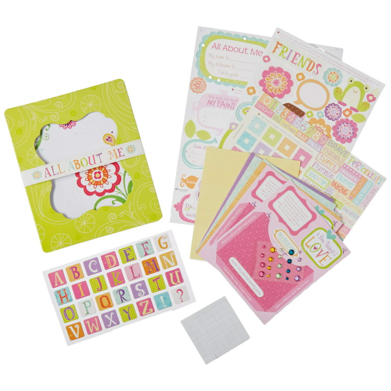 American Girl Crafts Mini Scrapbook Journal Kit for Girls, 266pc 