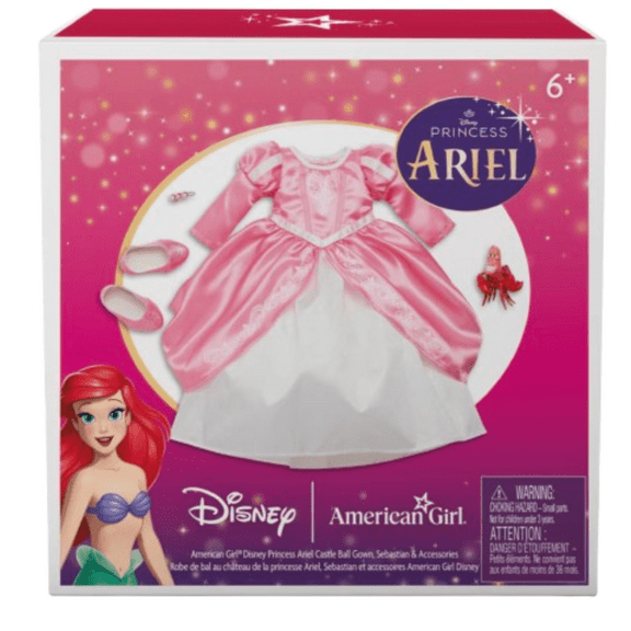 American Girl Disney Ariel Ball Gown Sebastian & Accessories for 18inch Doll New