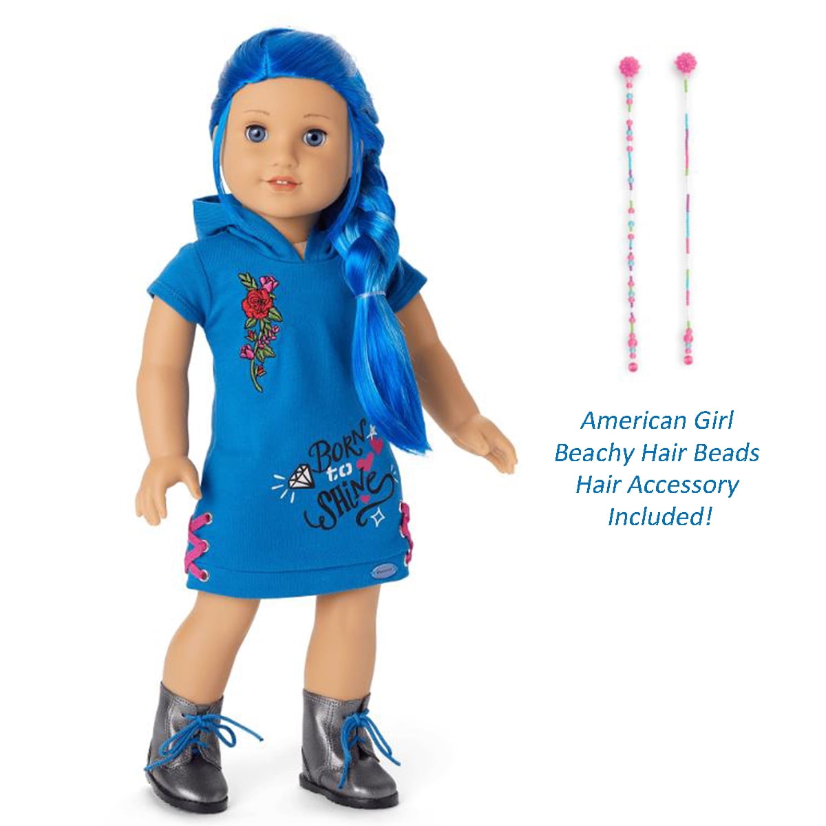 American Girl Doll 90 Blue Hair Blue Eyes 18" Doll DN90 Truly Me Hair