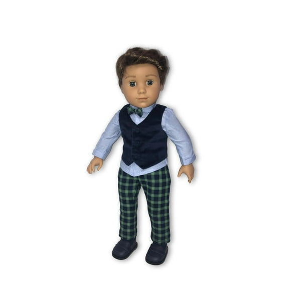 American Girl Doll Outfit Janie and Jack Tartan Plaid Outfit for 18-inch Dolls (Doll Not Included)