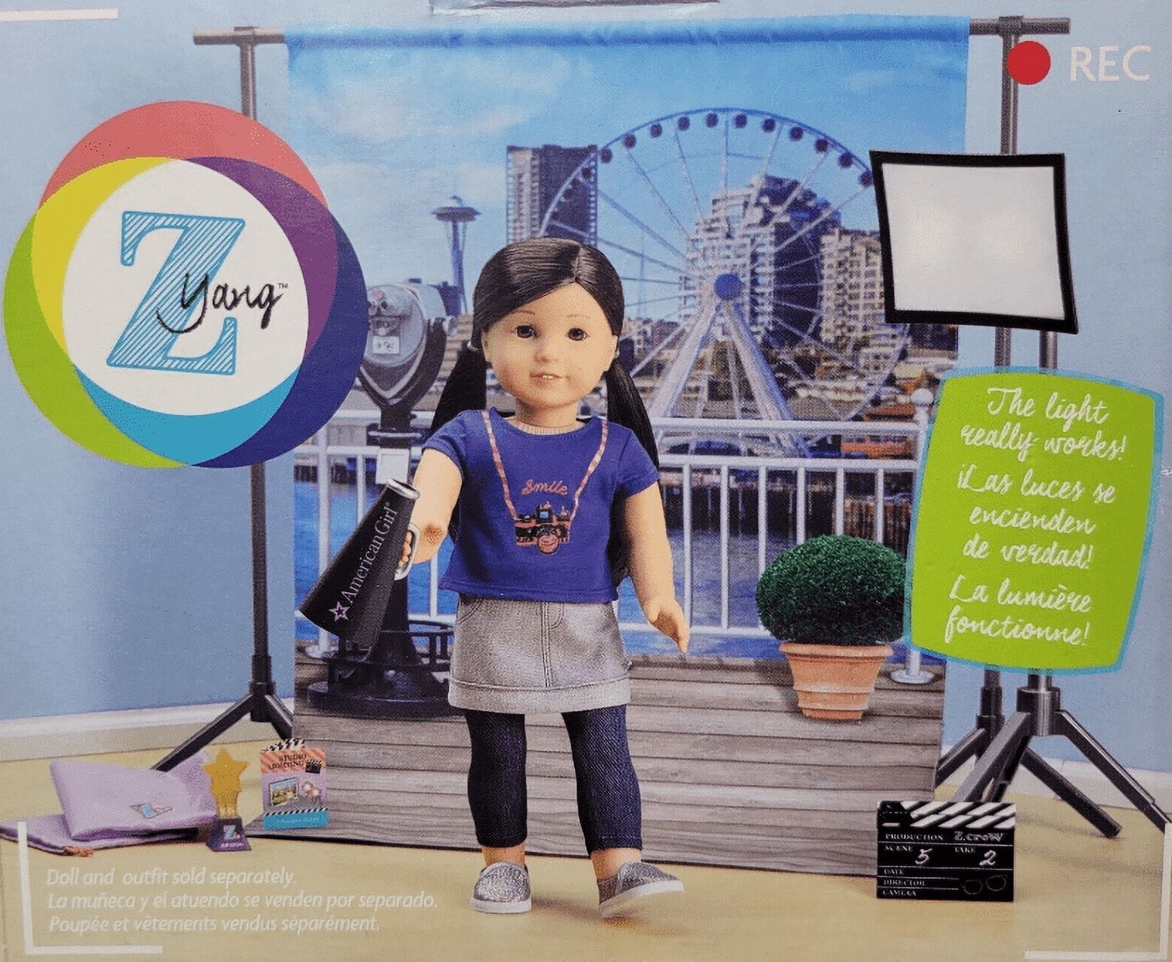 American Girl Doll Z Yang Media Kit and Accessories for 18" Dolls (Doll Not Included)