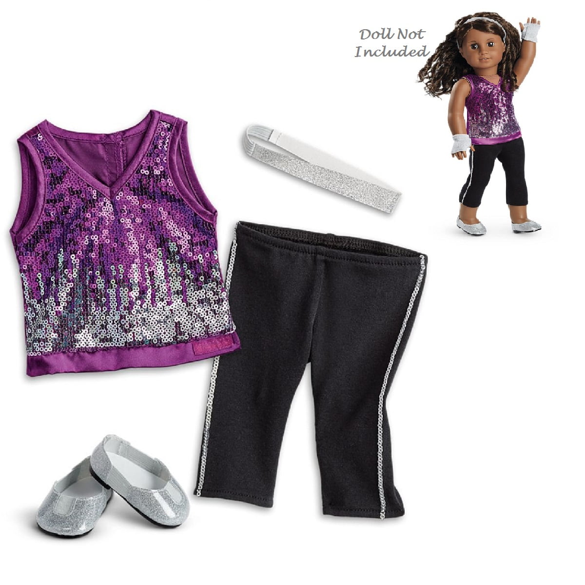 American Girl Gabriela Sparkling Sequins Outfit for 18" Dolls (Doll Not Included)