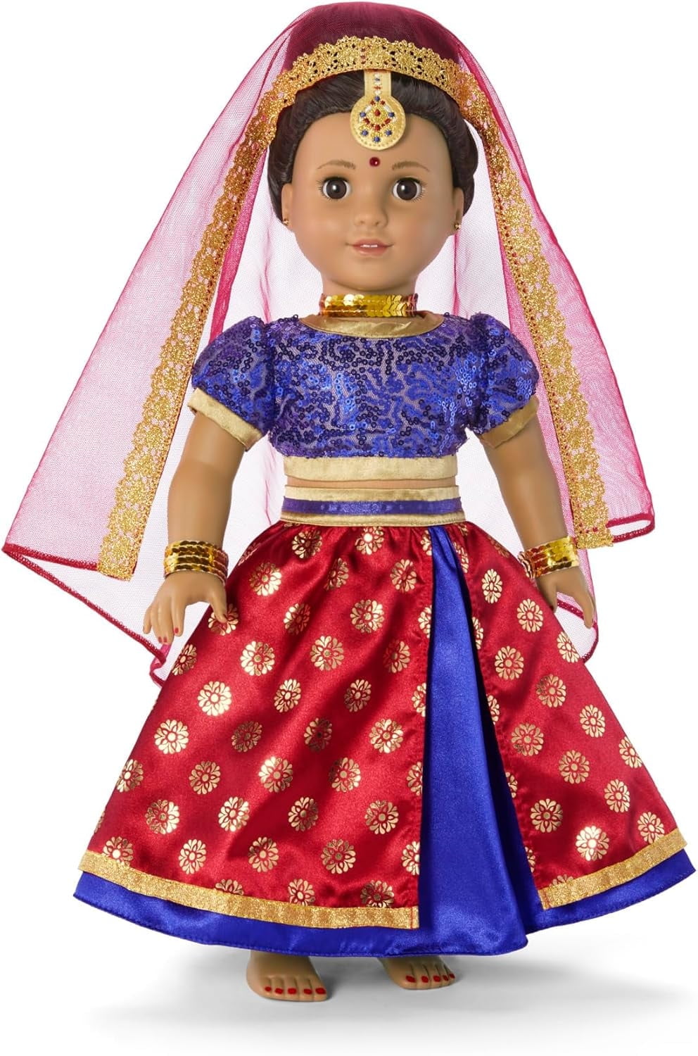 American Girl Girl of The Year Kavi Sharma 18-inch Doll Bollywood Dance Costume Featuring 10+ Pieces for Ages 8+ (Dolls Sold Separately)
