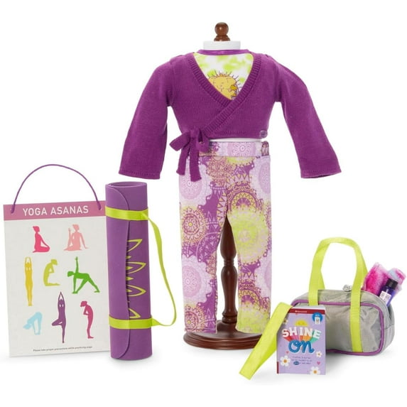 American Girl Girl of The Year Kavi Sharma 18-inch Doll Yoga Accessories Featuring 6 Pieces for Ages 8+