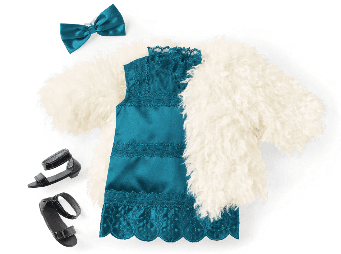 American Girl Jazzy Flapper & Fur Coat Outfit for 18 inch Dolls - Inspired by Claudie