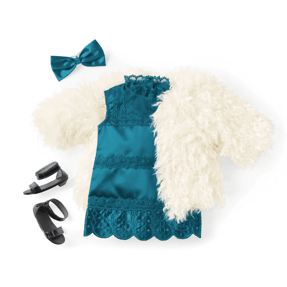 American Girl Jazzy Flapper & Fur Coat Outfit for 18 inch Dolls - Inspired by Claudie