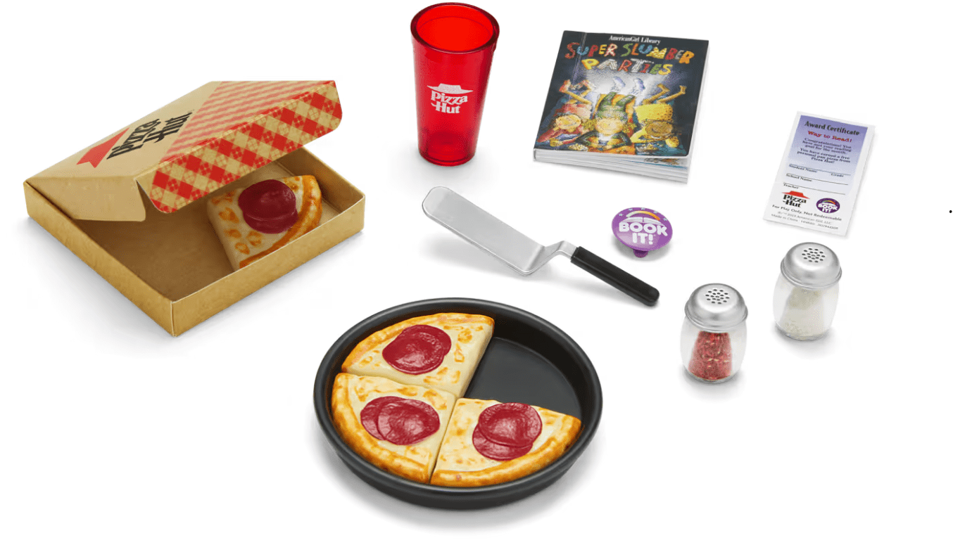 American Girl Pizza Hut BOOK IT! Set for 18 inch Dolls