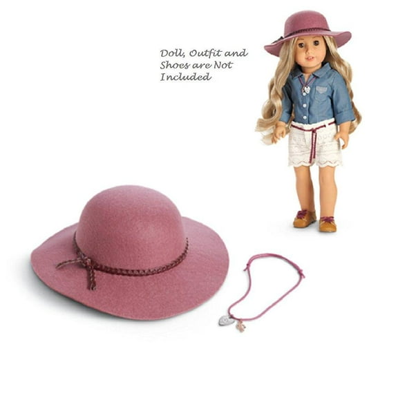 American Girl Tenney's Hat and Necklace for 18-inch Dolls