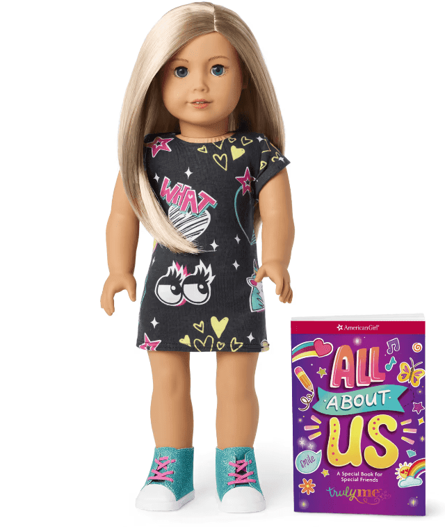 American Girl Truly Me 100 18 inch Doll Blonde Hair Dark Blue Eyes Light Skin