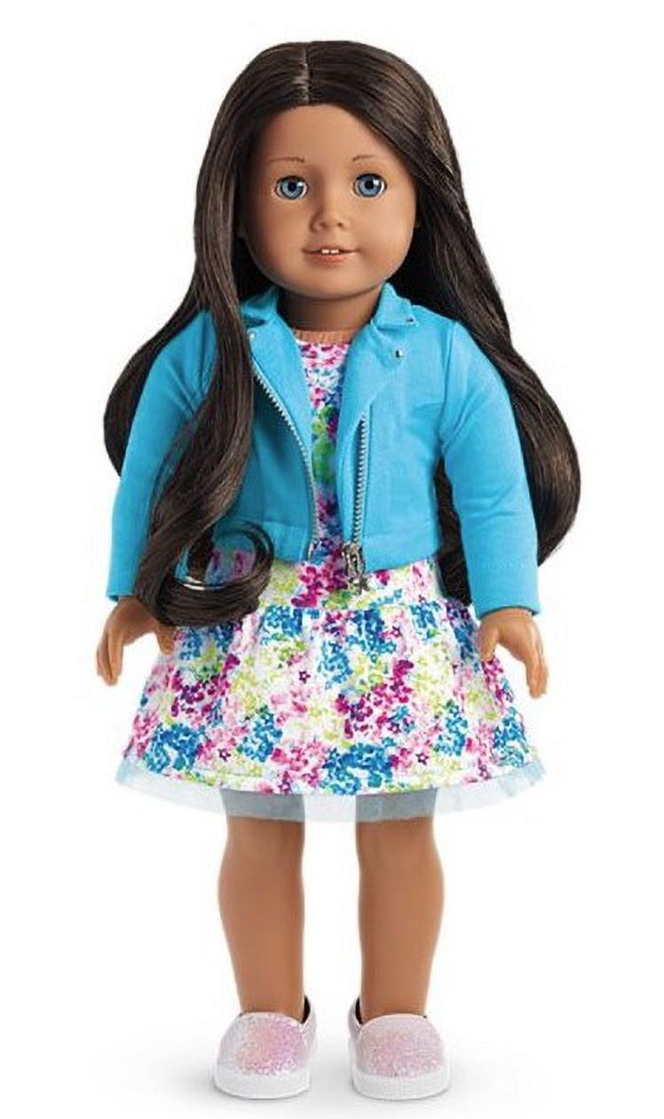 American Girl Truly Me Doll & Outfit Bundle, Brown Hair with Blue