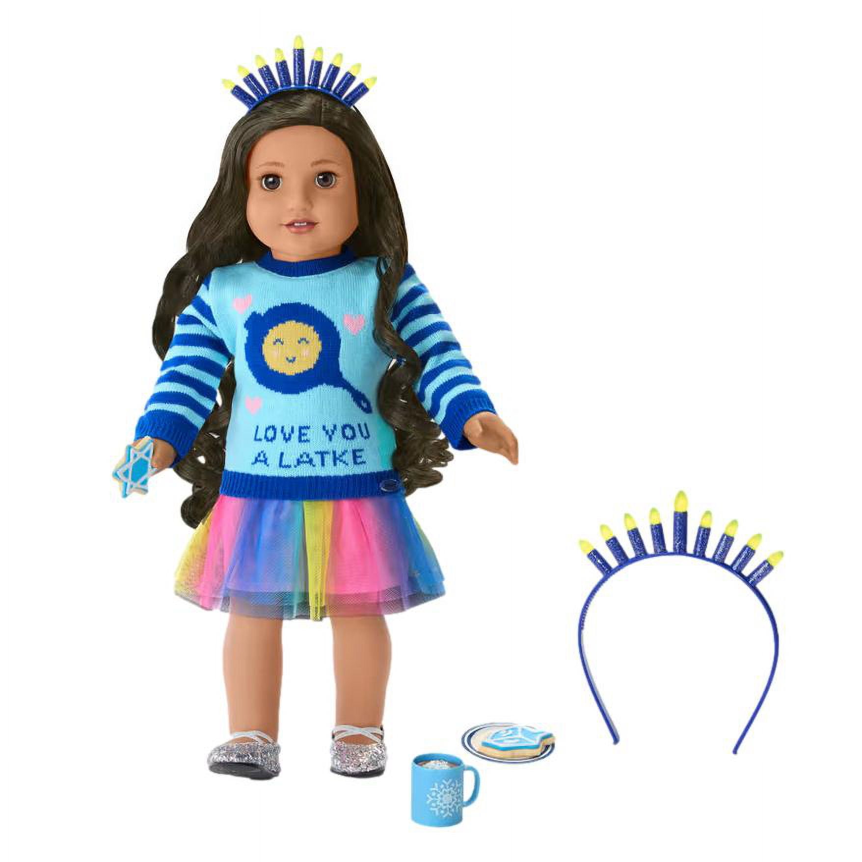 American Girl Truly Me In the Hanukkah Spirit Sweater & Accessories for 18" Dolls (Doll Not Included)