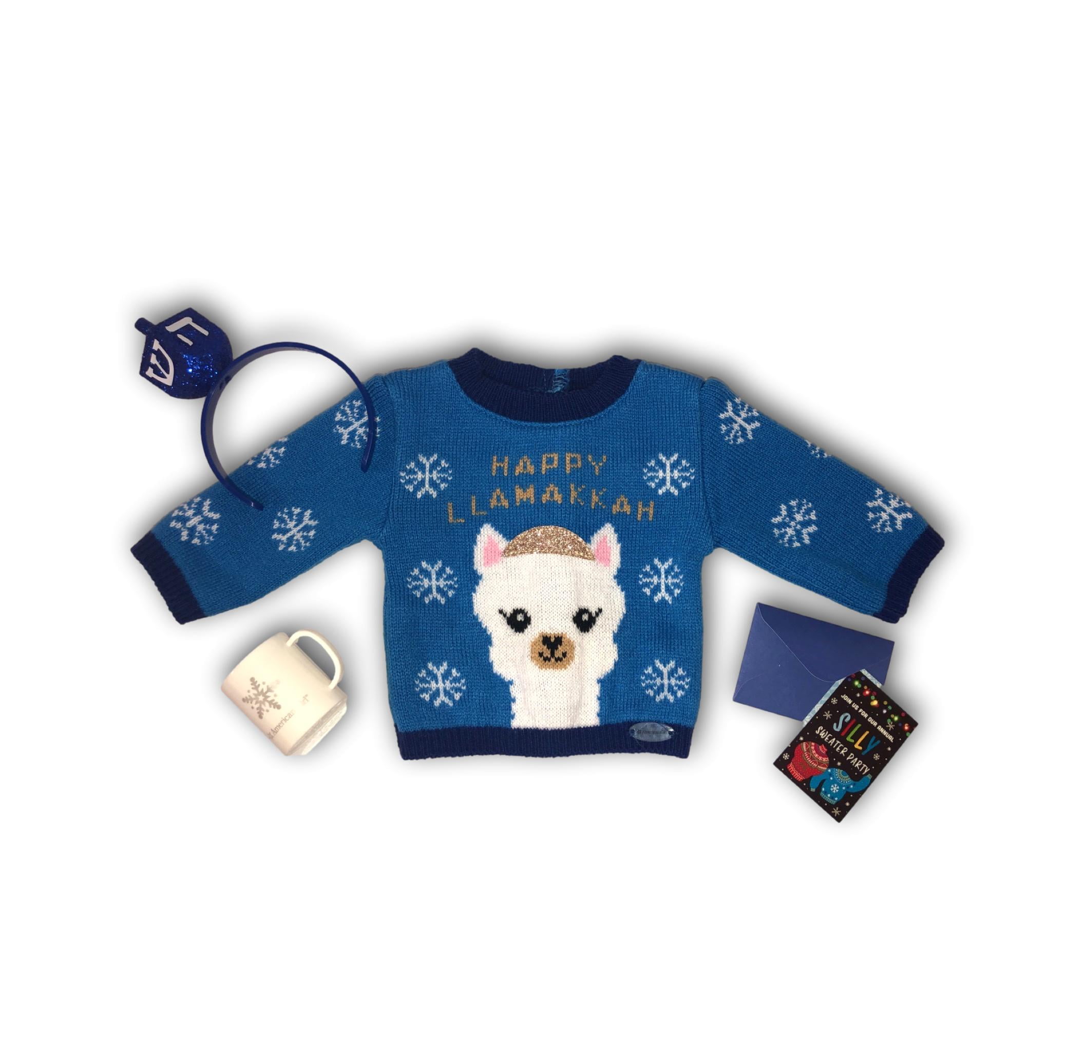 American Girl Truly Me Silly Hanukkah Sweater for 18-inch Dolls