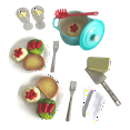 thumbnail image 1 of American Girl Truly Me Spaghetti Dinner Set for 18" Dolls, 1 of 4