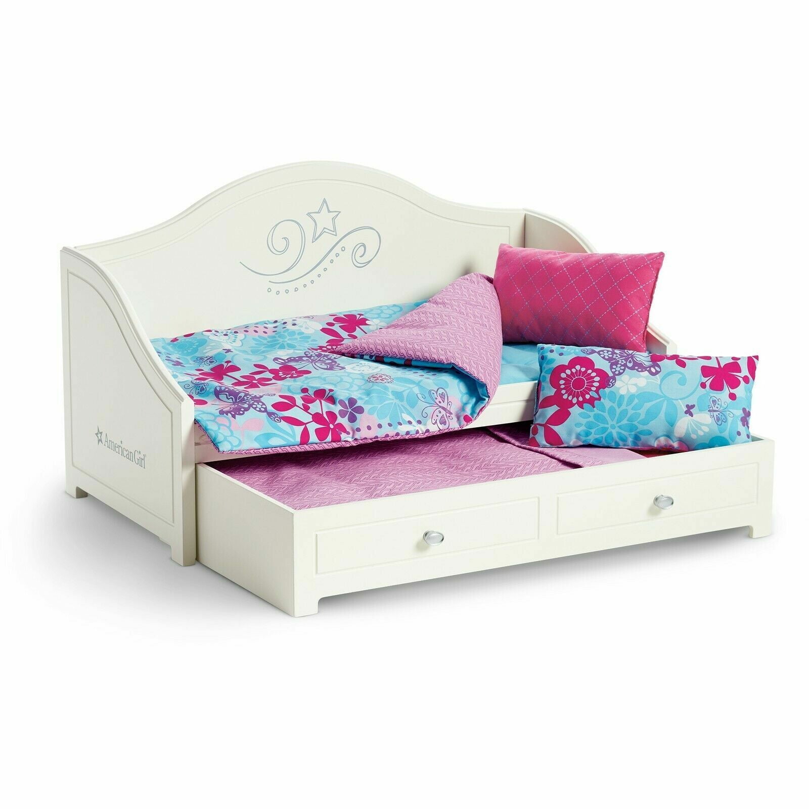 American Girl Trundle Bed and Bedding for 18" Dolls