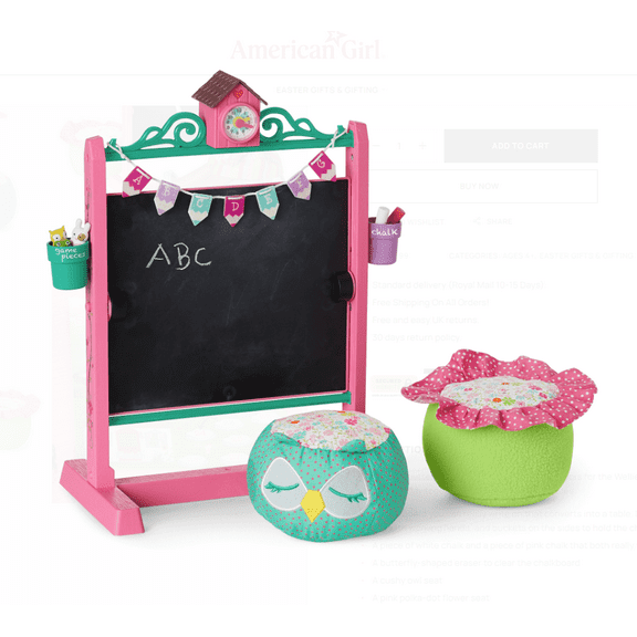 American Girl Wellie Wishers Ready to Learn Garden School Set for 14.5 inch Dolls