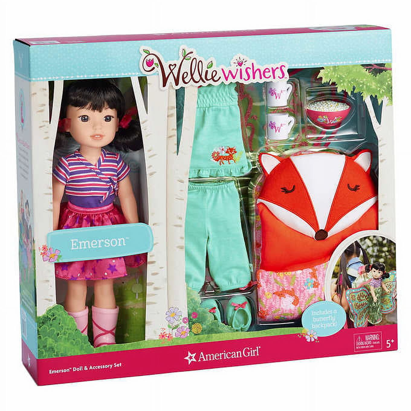 American girl welliewishers emerson store doll & accessory set