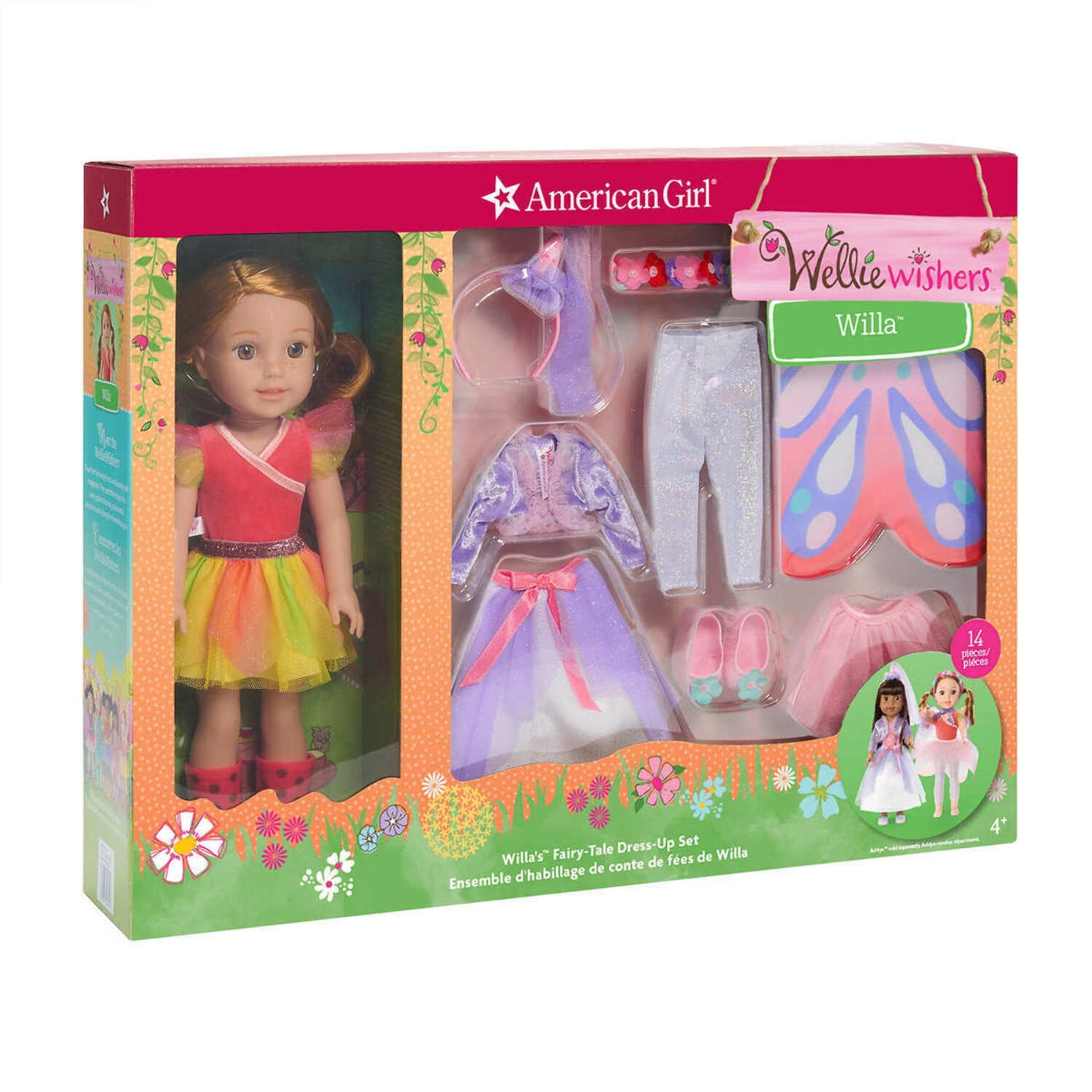 American girl welliewishers willa on sale doll & accessory set